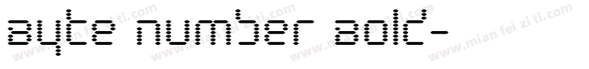 Byte Number Bold字体转换